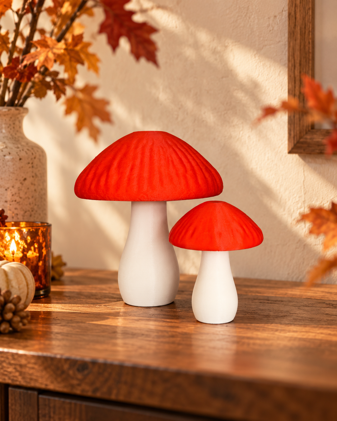 Set van 2 paddenstoelen