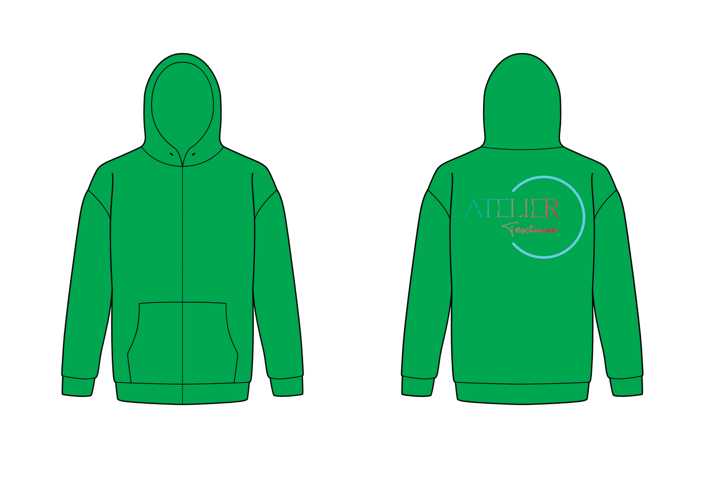 Hoodie met rits