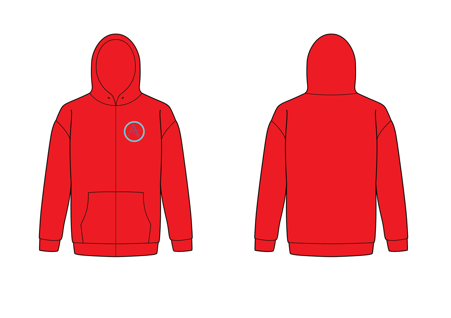 Hoodie met rits