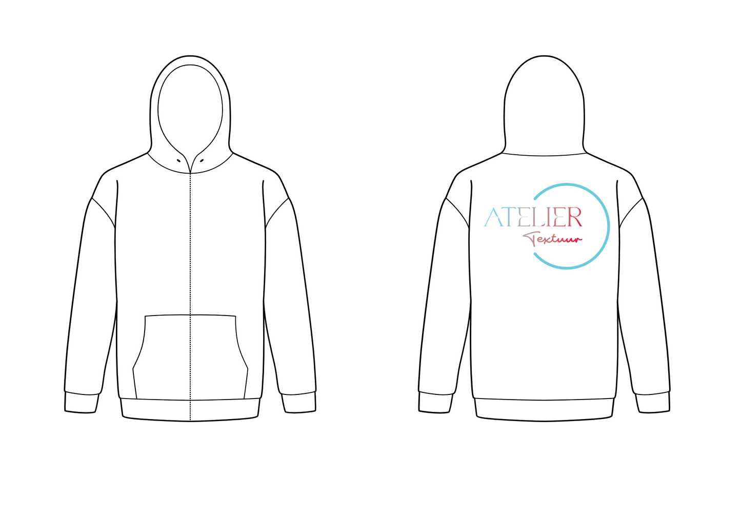 Hoodie met rits