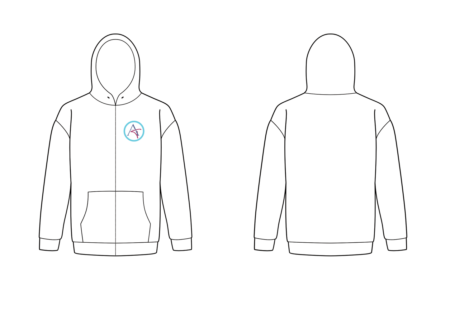 Hoodie met rits