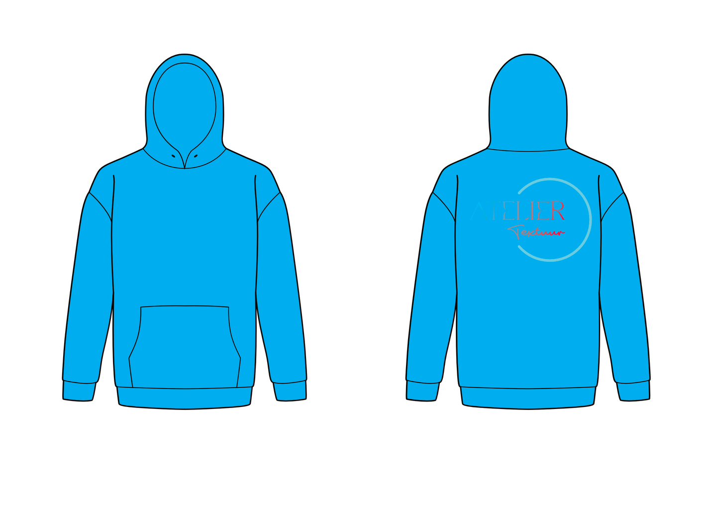 Hoodie zonder rits