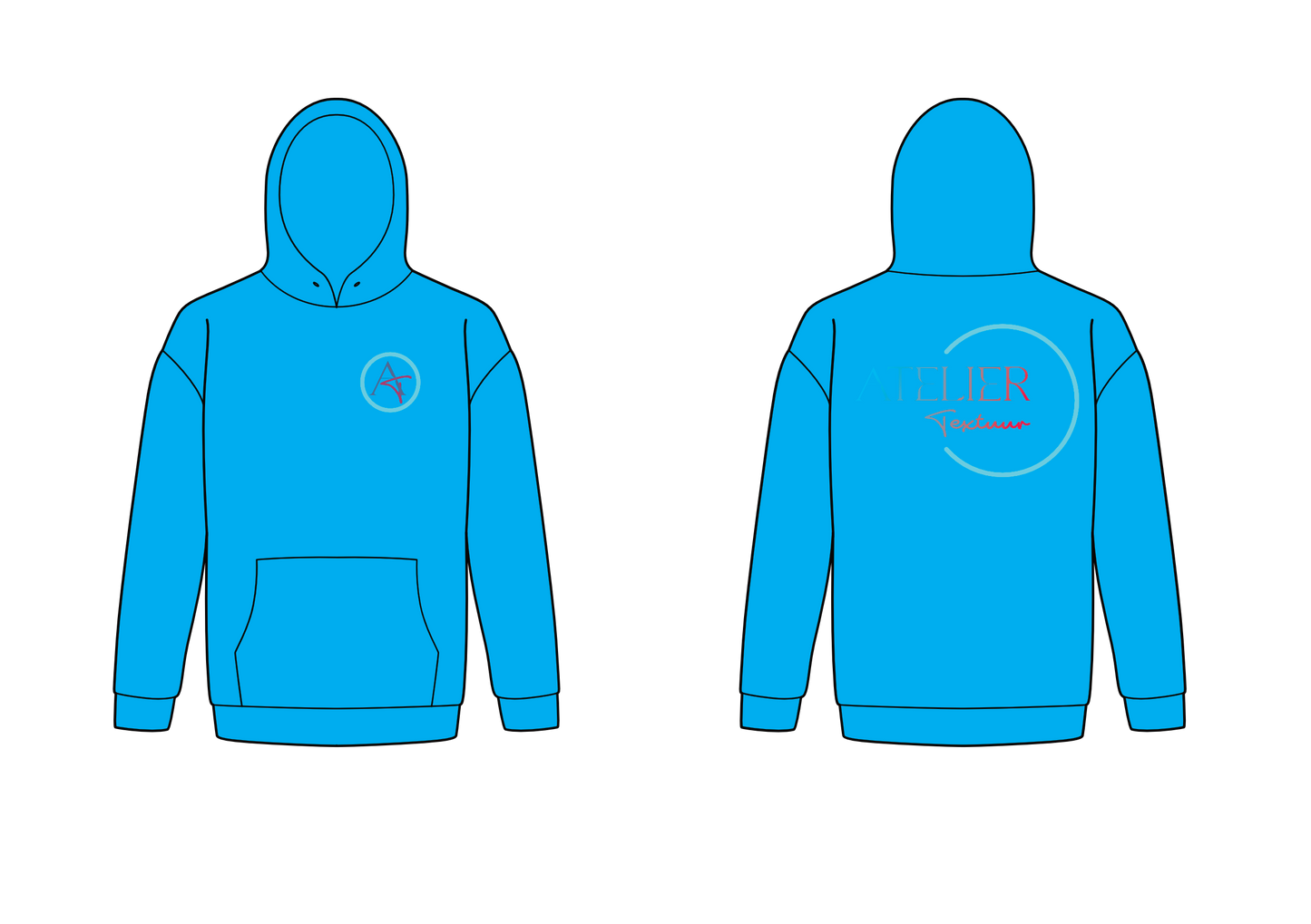 Hoodie zonder rits