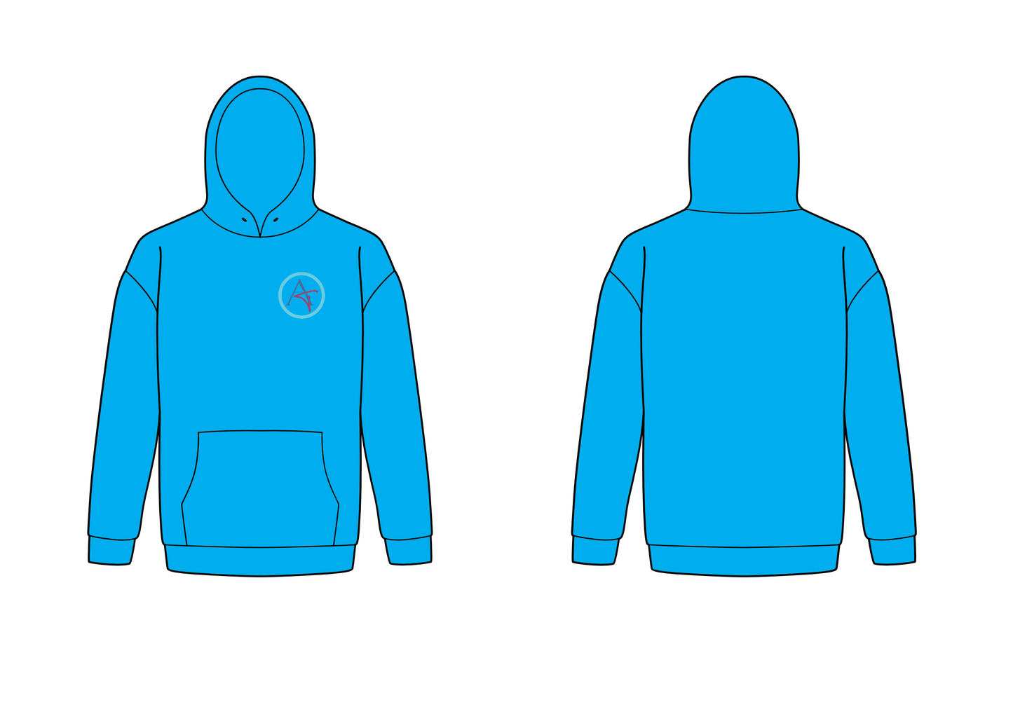 Hoodie zonder rits