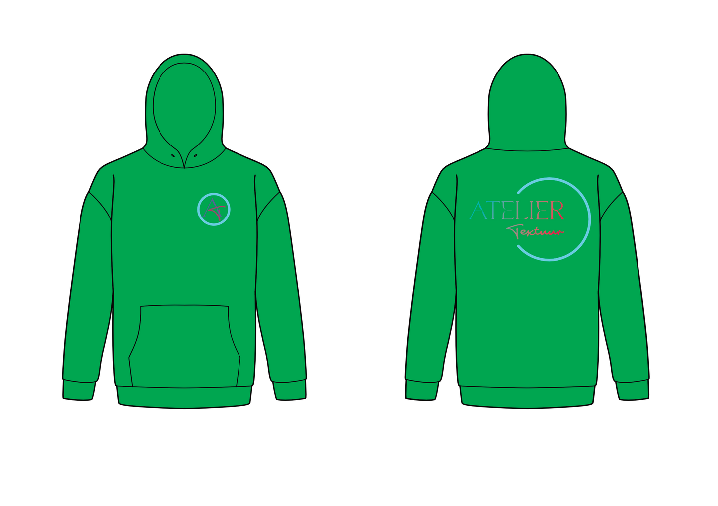 Hoodie zonder rits