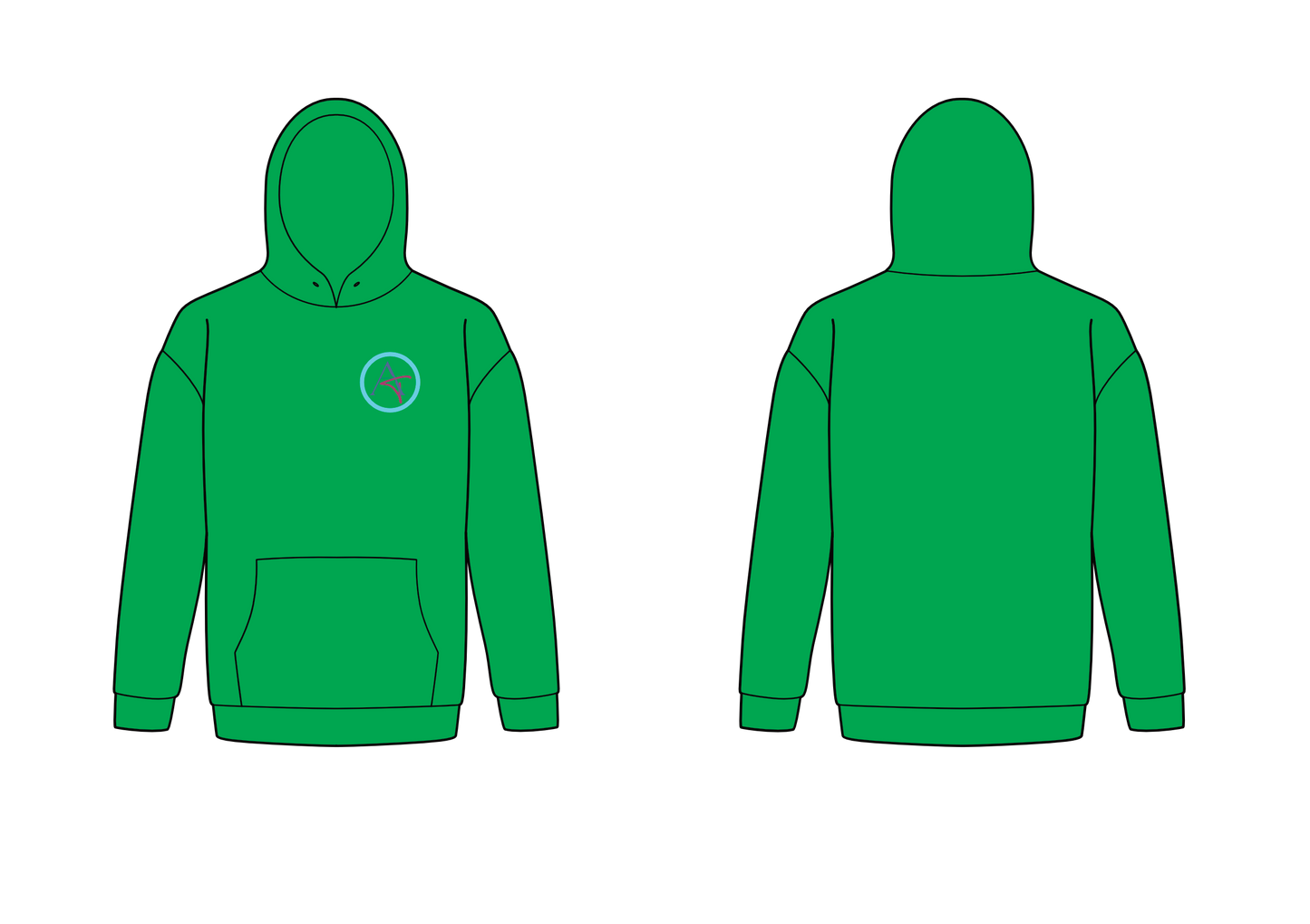Hoodie zonder rits