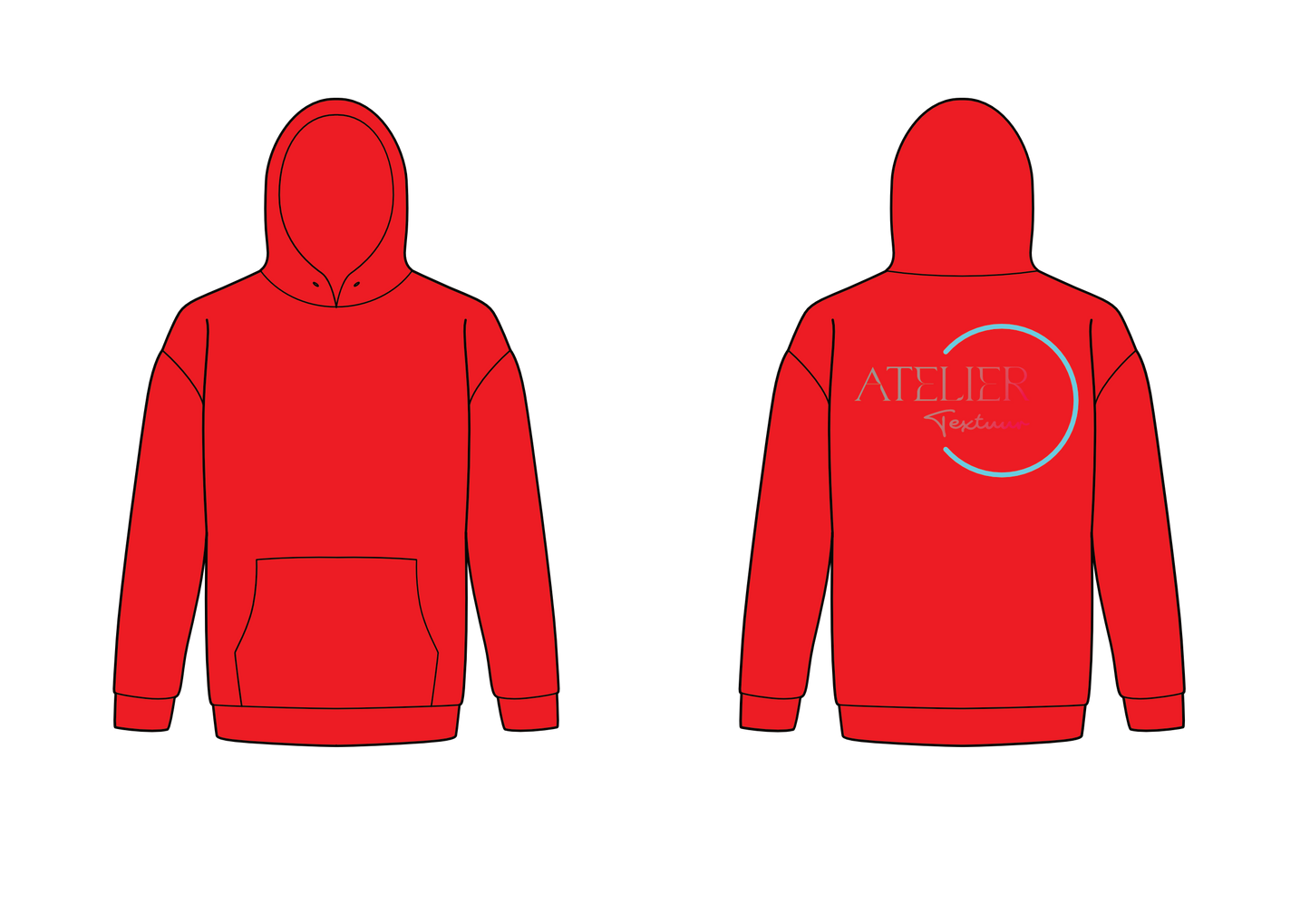 Hoodie zonder rits