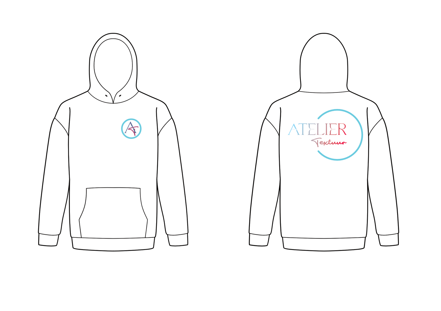 Hoodie zonder rits