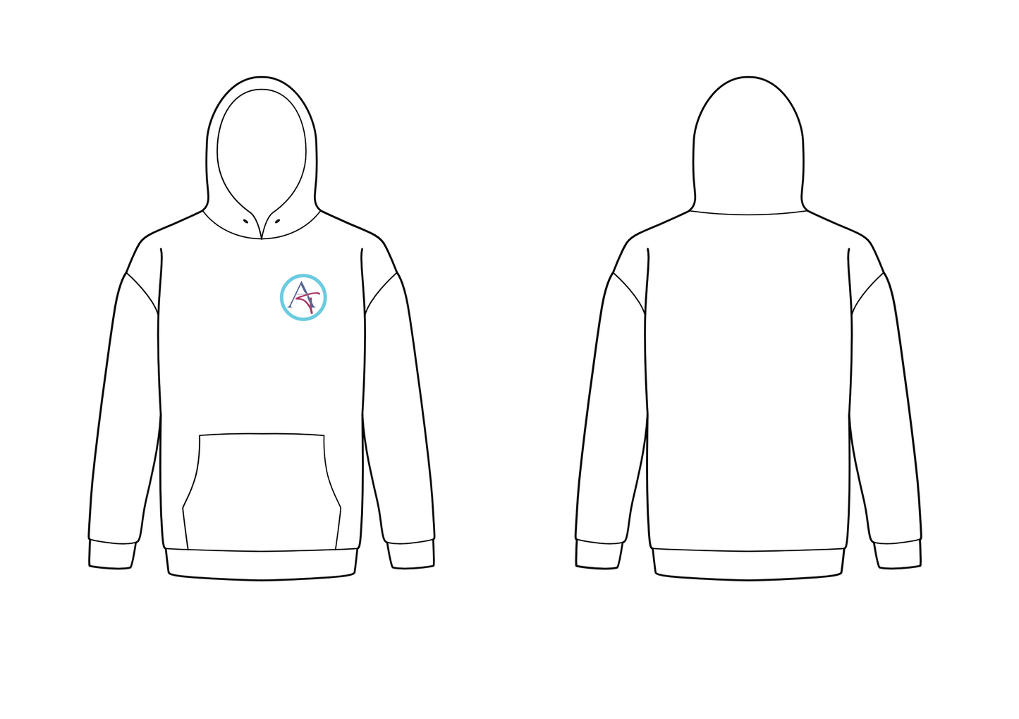 Hoodie zonder rits