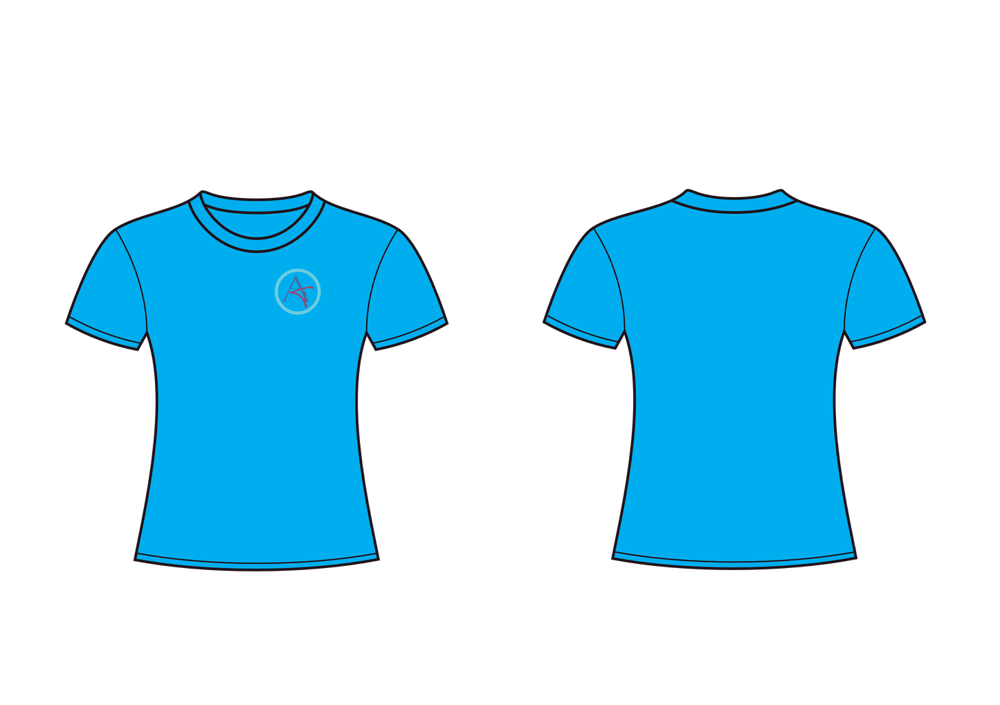 T-shirt met ronde hals (getailleerd)