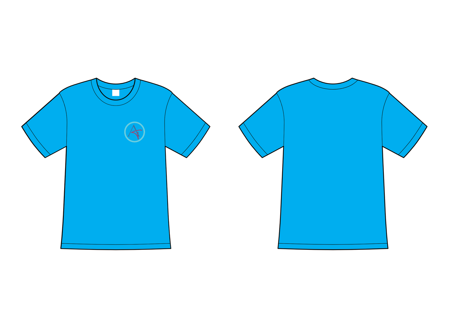 T-shirt met ronde hals (niet getailleerd)