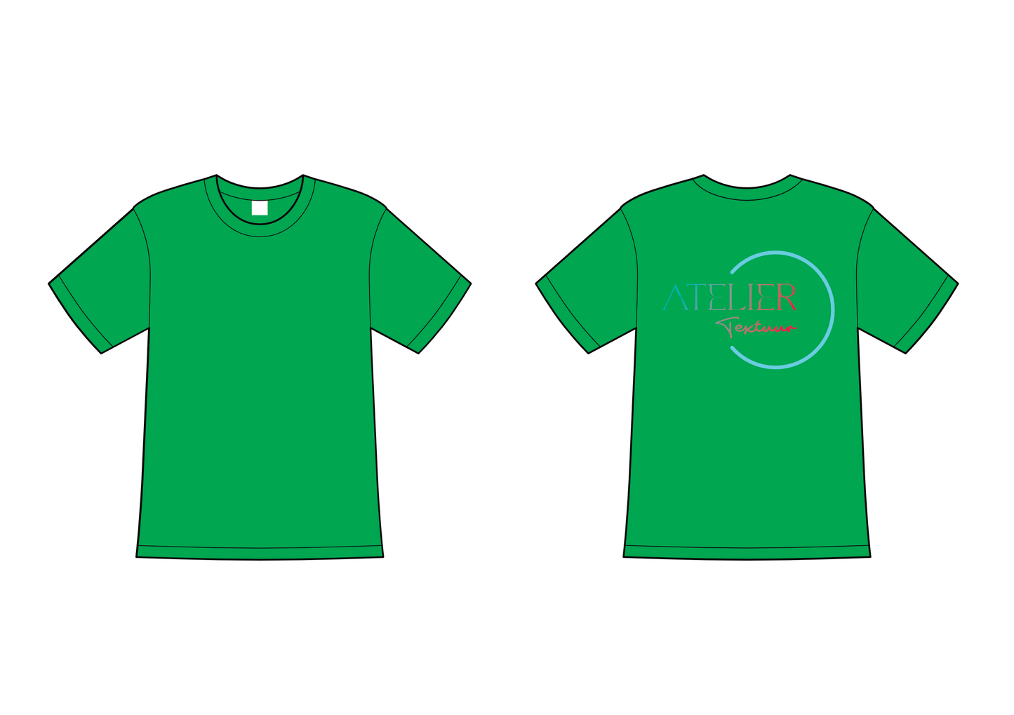 T-shirt met ronde hals (niet getailleerd)
