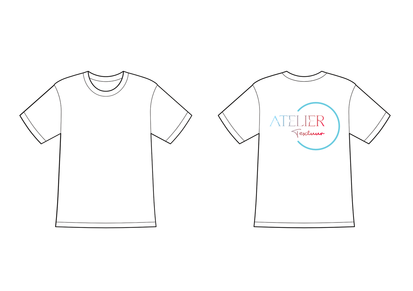 T-shirt met ronde hals (niet getailleerd)