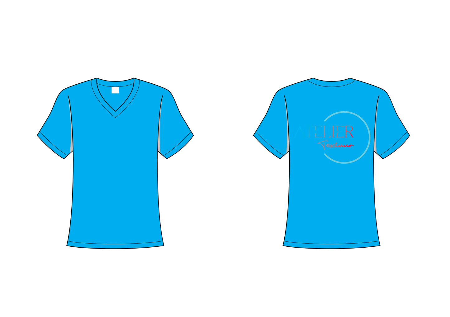 T-shirt met v-hals (niet getailleerd)