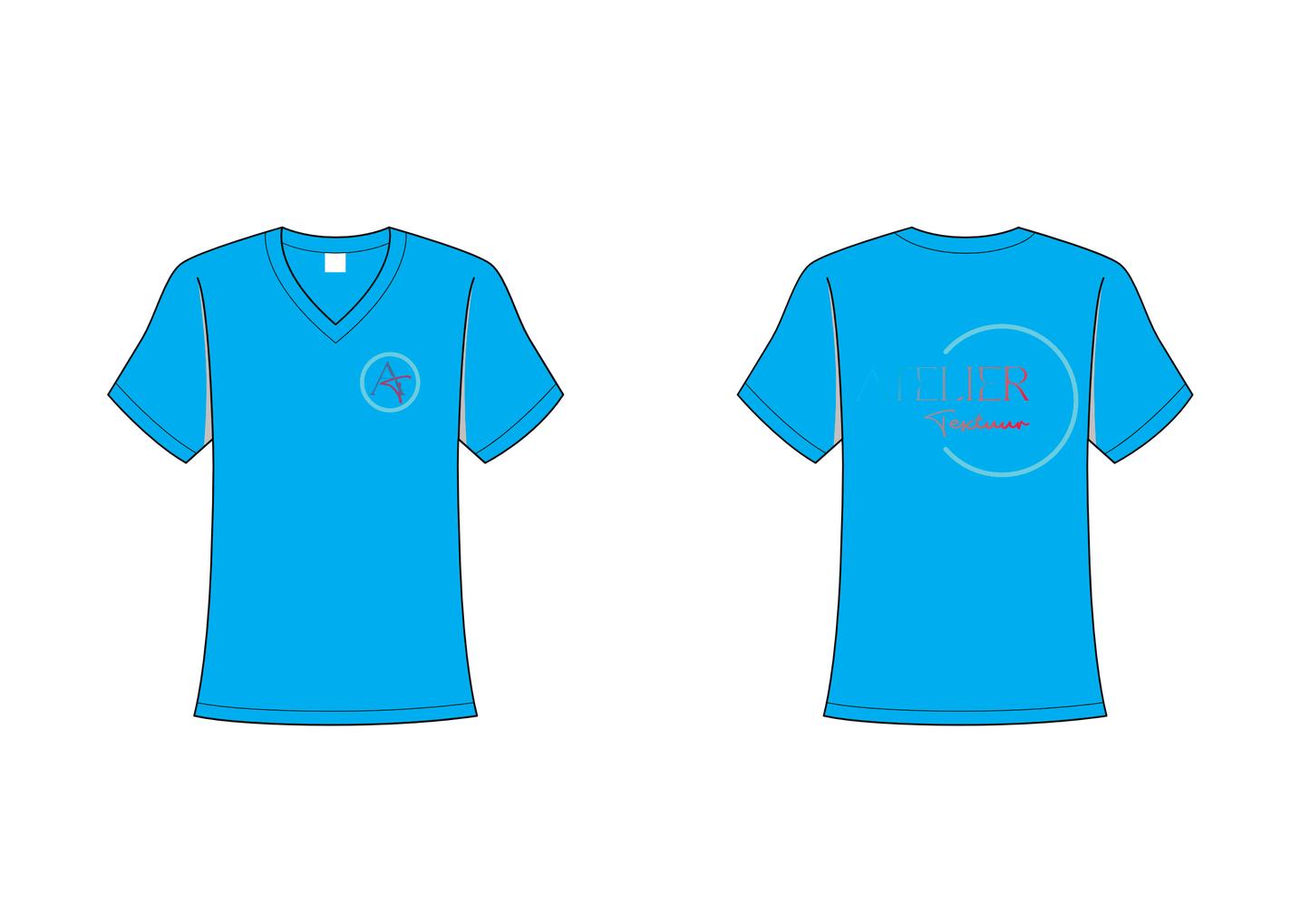 T-shirt met v-hals (niet getailleerd)