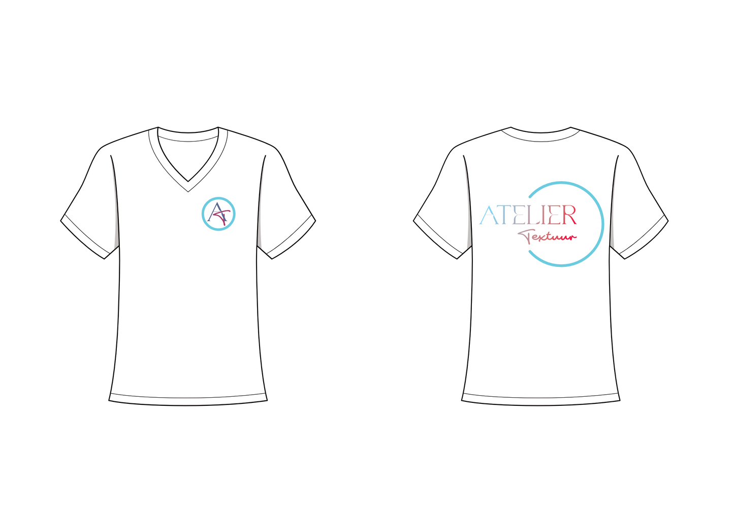 T-shirt met v-hals (niet getailleerd)