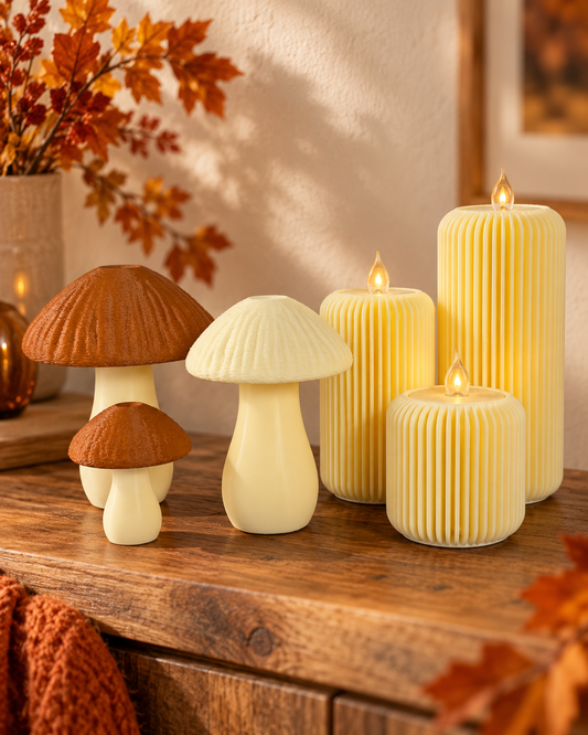 Set van 3 paddenstoelen