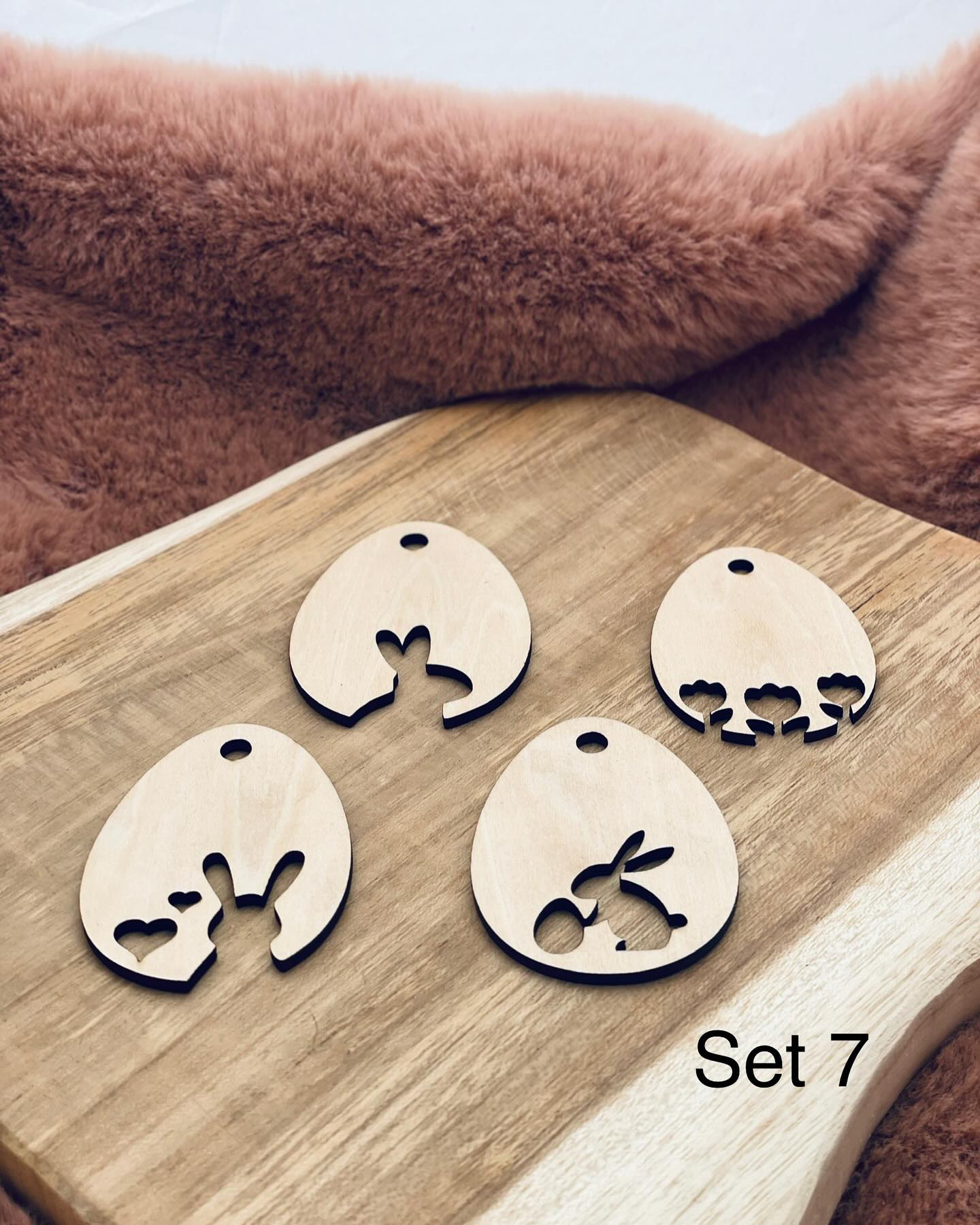 Houten paaseieren (verschillende sets beschikbaar)