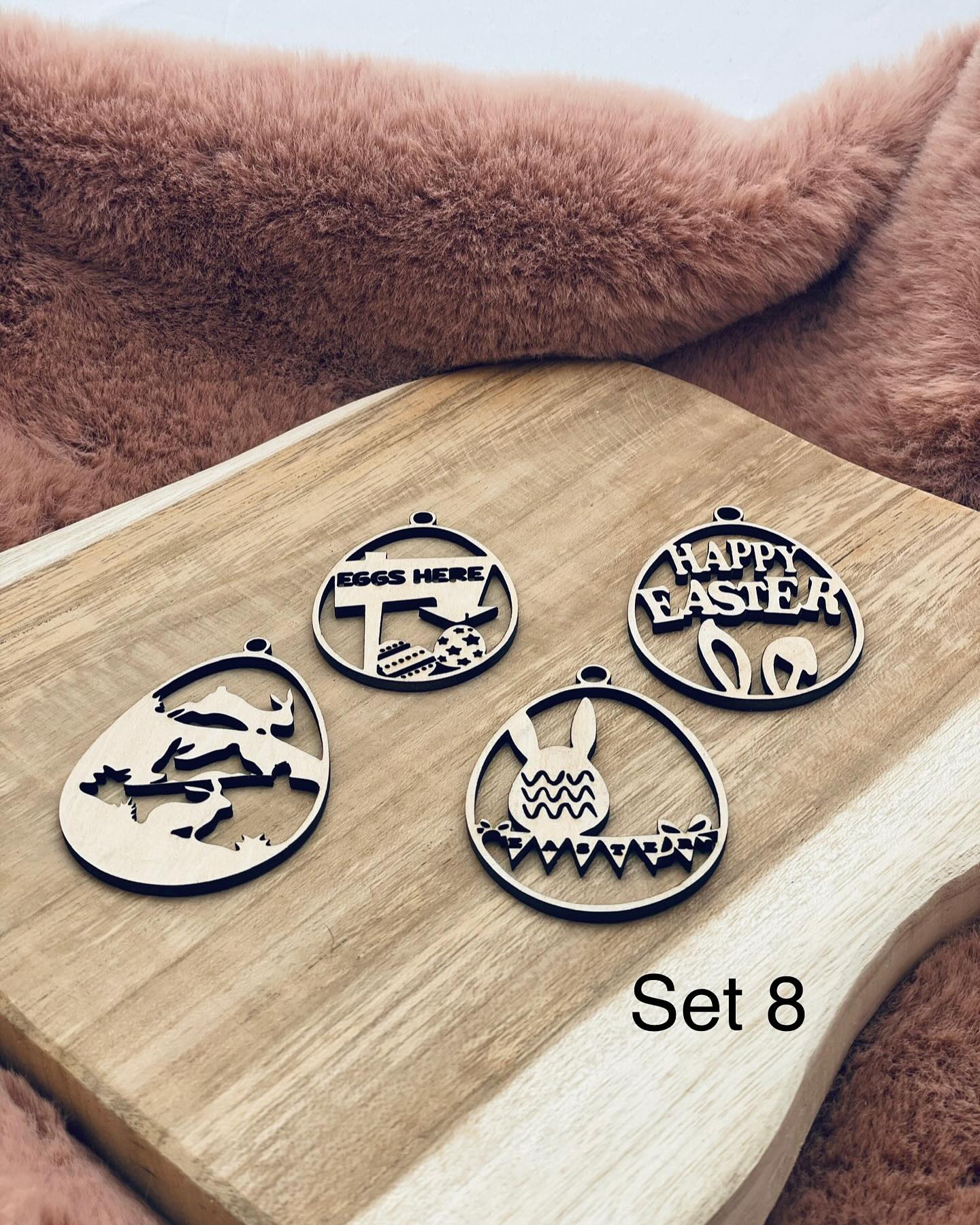 Houten paaseieren (verschillende sets beschikbaar)