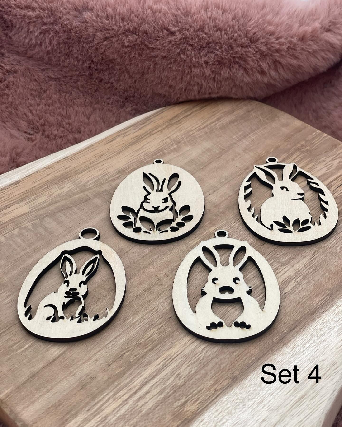 Houten paaseieren (verschillende sets beschikbaar)