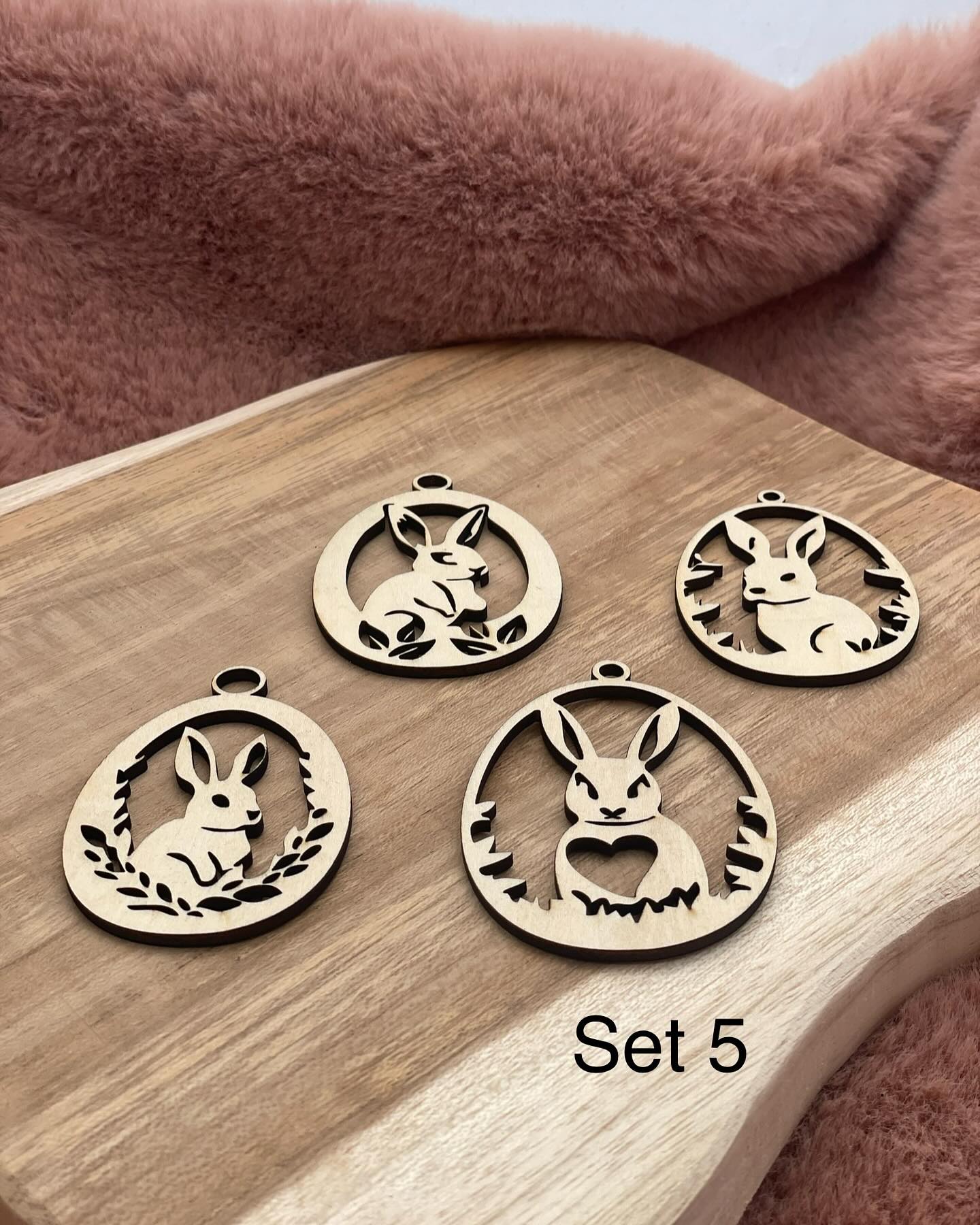 Houten paaseieren (verschillende sets beschikbaar)