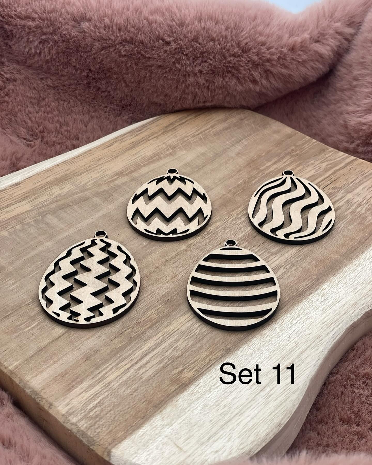 Houten paaseieren (verschillende sets beschikbaar)