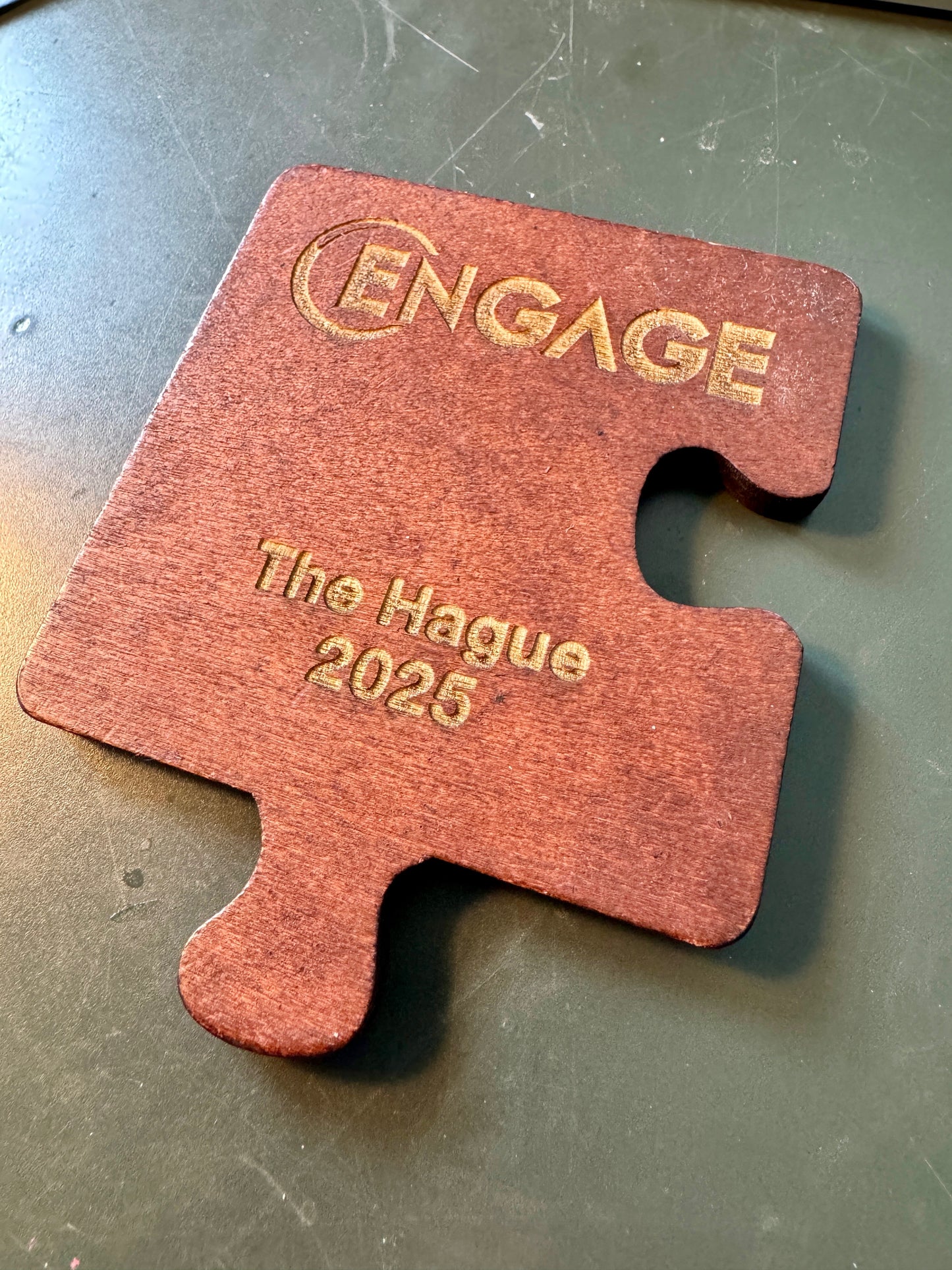 Houten onderleggers (puzzelstukken)
