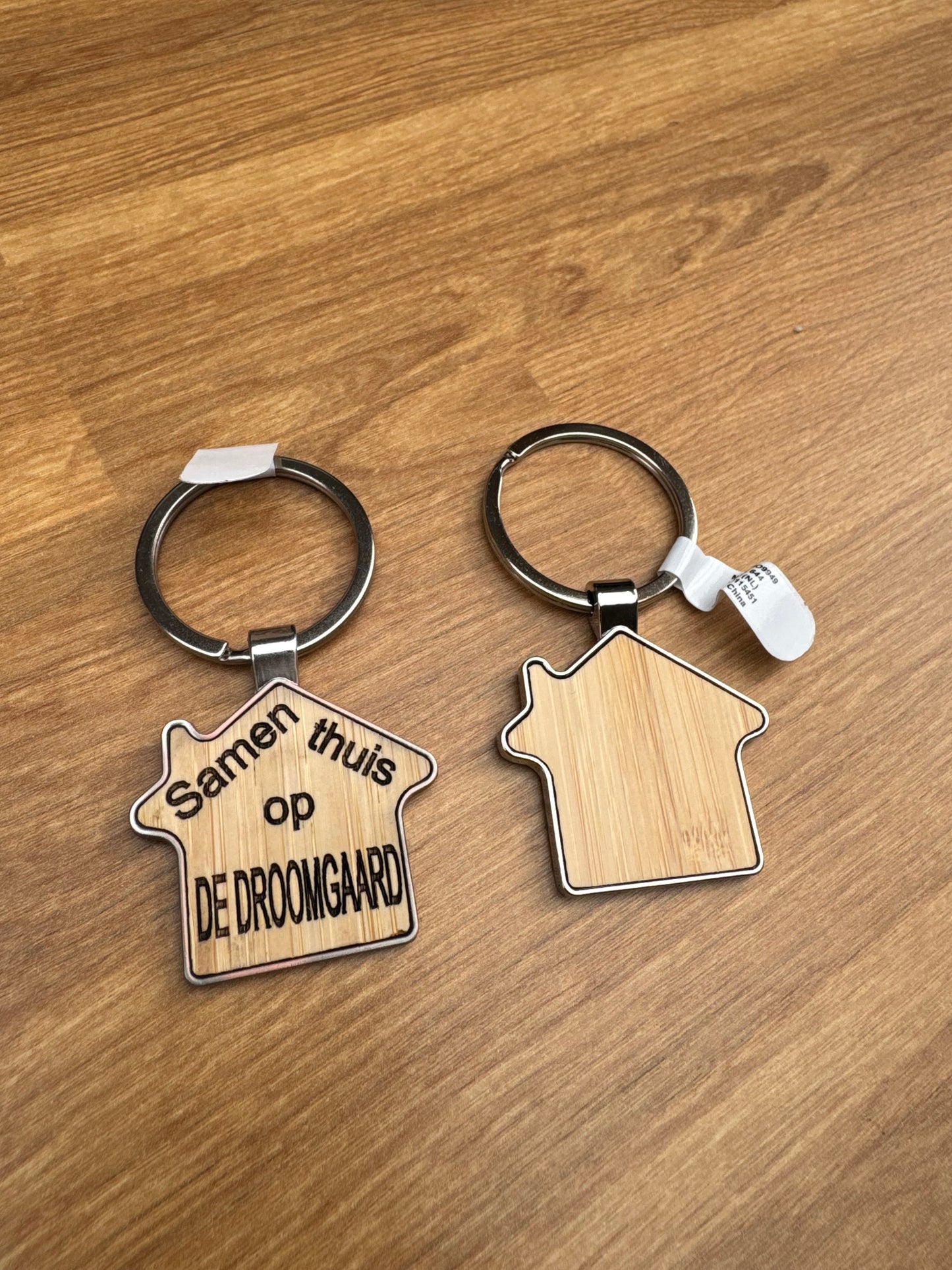 Houten sleutelhanger