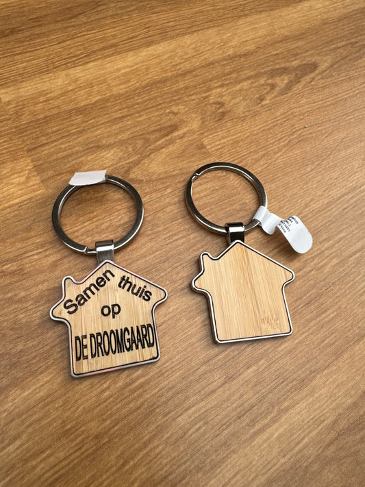 Houten sleutelhanger