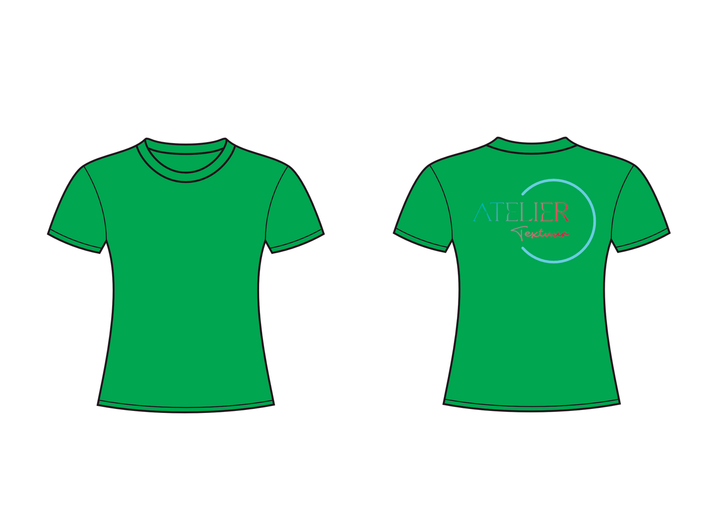 T-shirt met ronde hals (getailleerd)