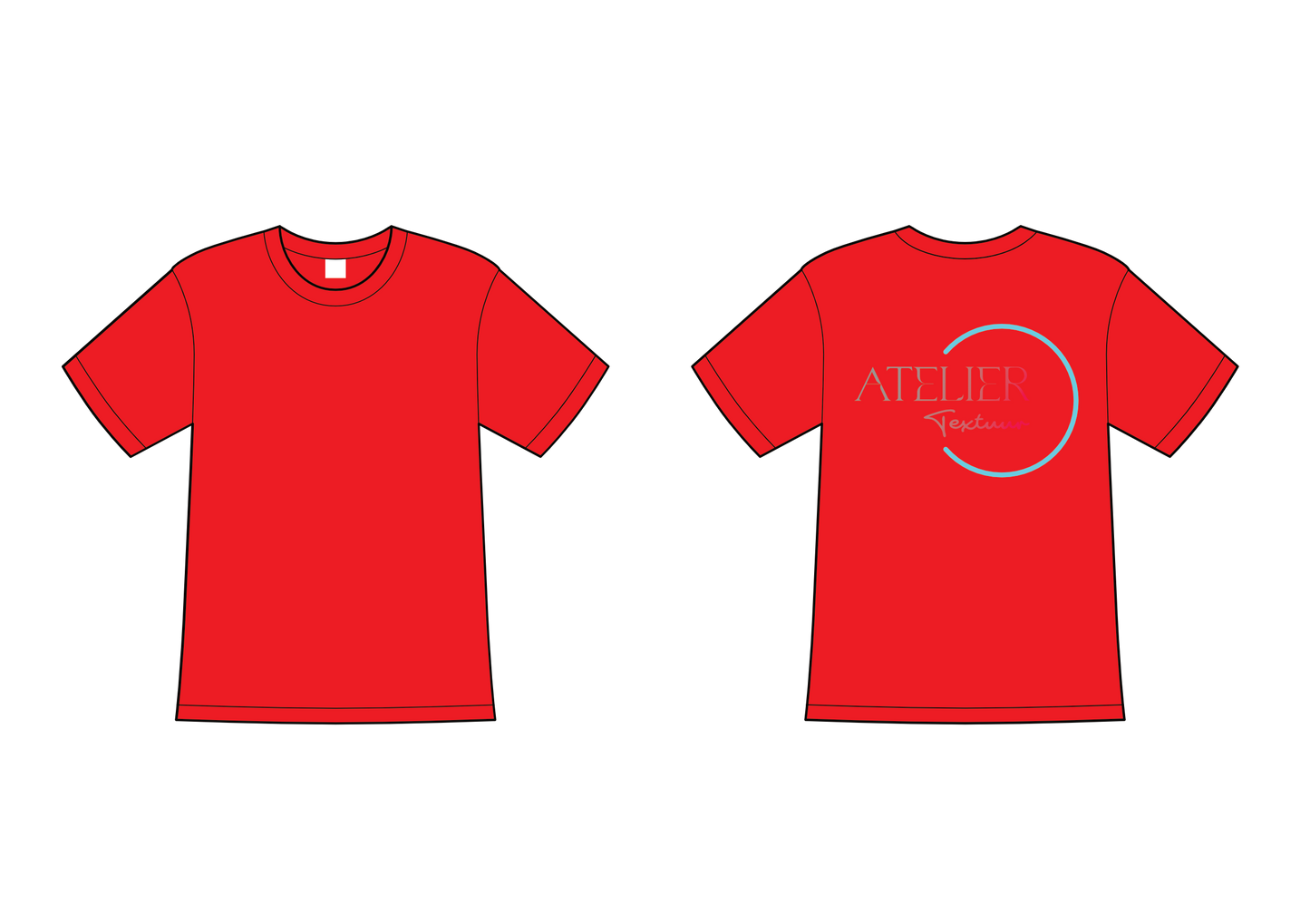 T-shirt met ronde hals (niet getailleerd)