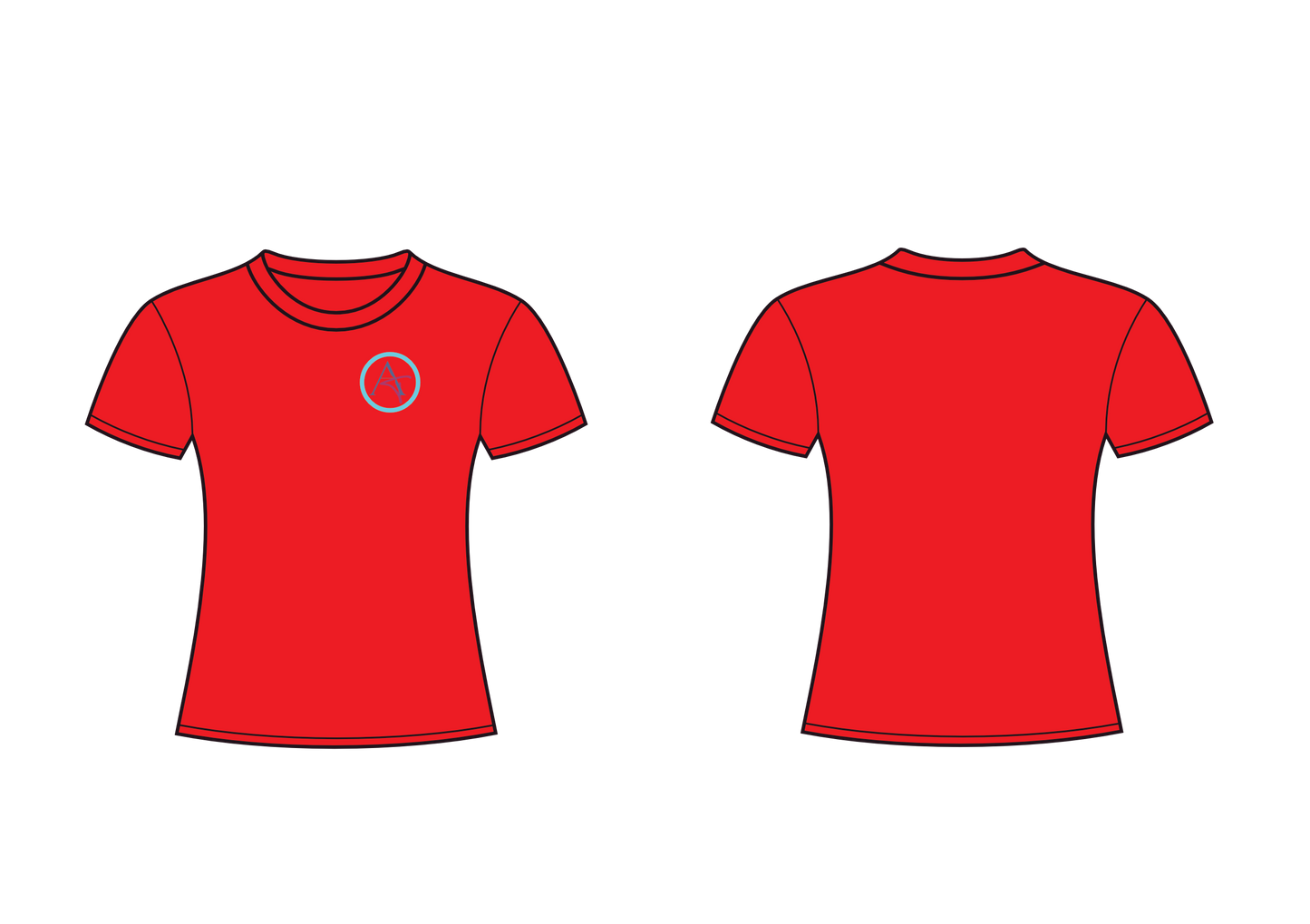 T-shirt met ronde hals (getailleerd)