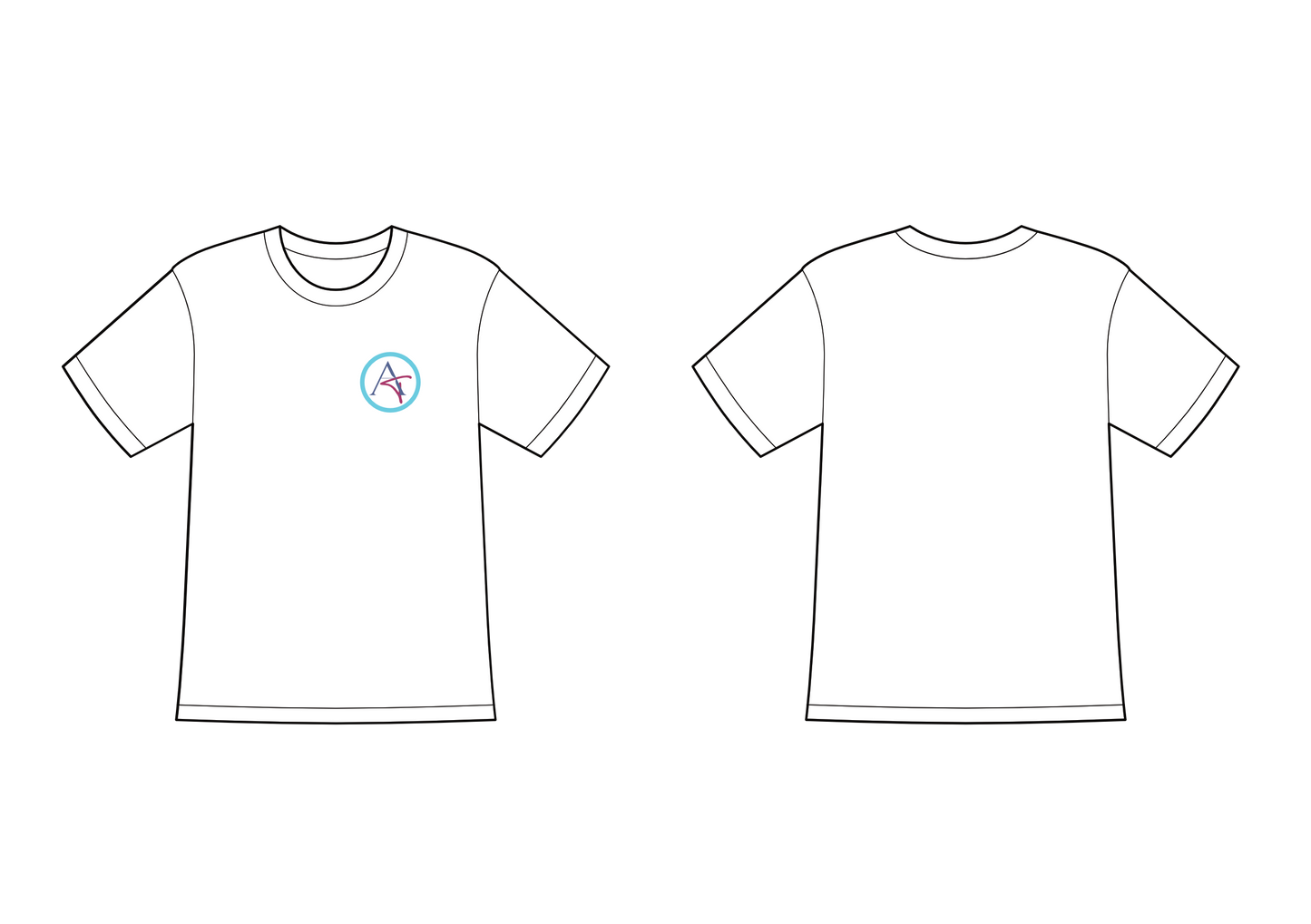 T-shirt met ronde hals (niet getailleerd)