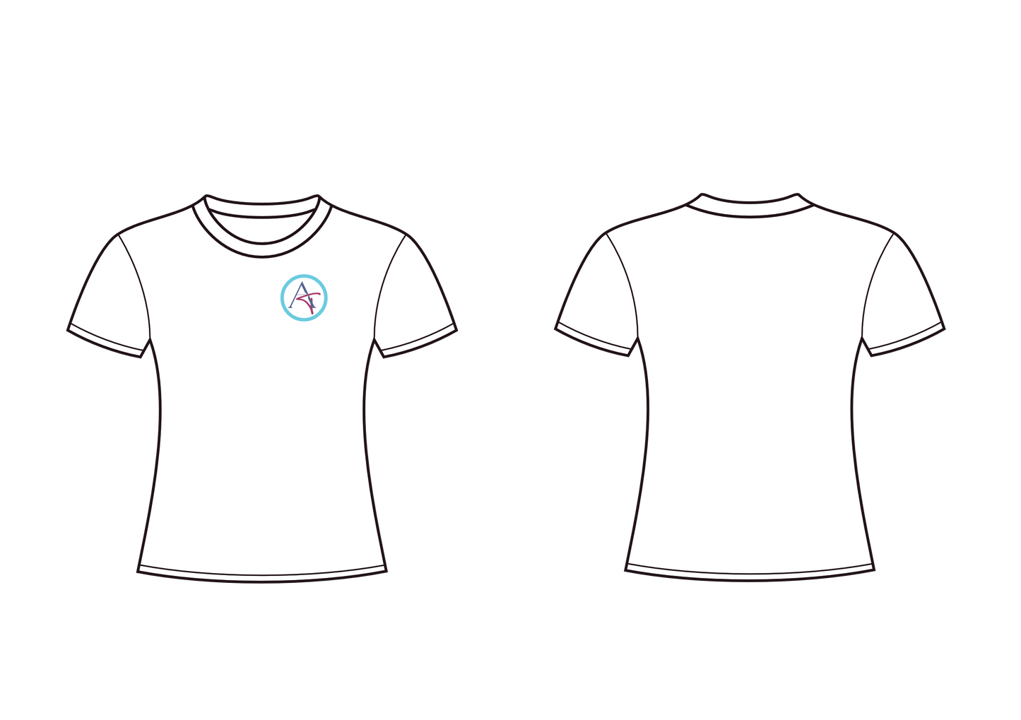 T-shirt met ronde hals (getailleerd)