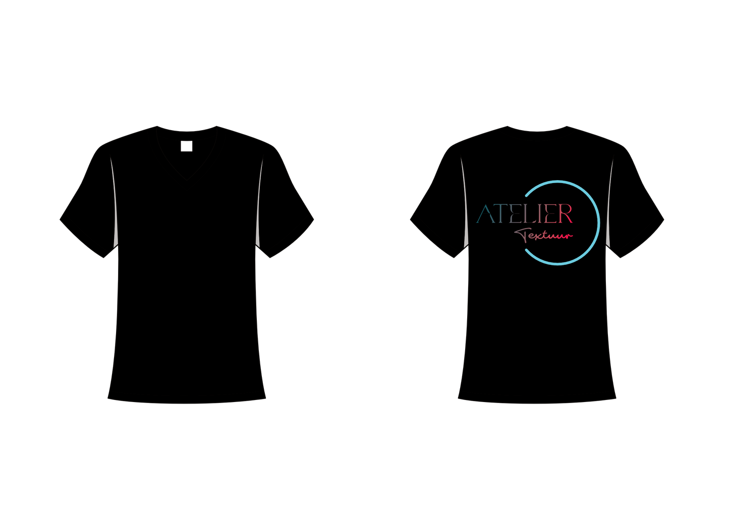 T-shirt met v-hals (niet getailleerd)