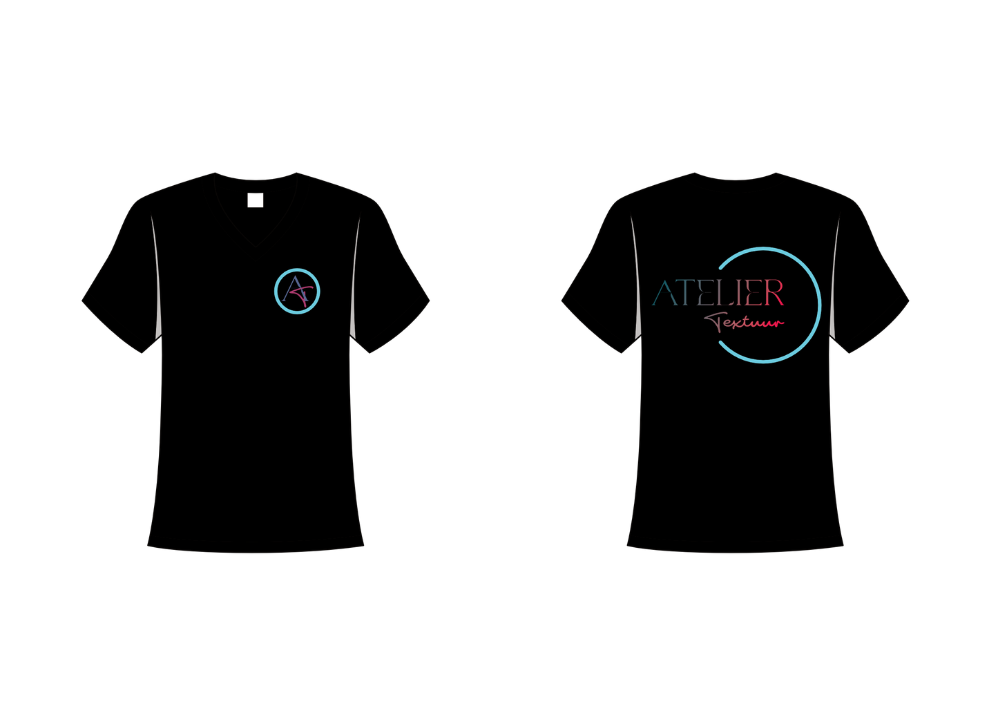 T-shirt met v-hals (niet getailleerd)